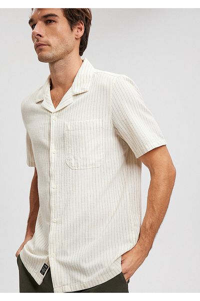 Mavi Beige Green Striped Shirt - Regular Fit0210869-71560