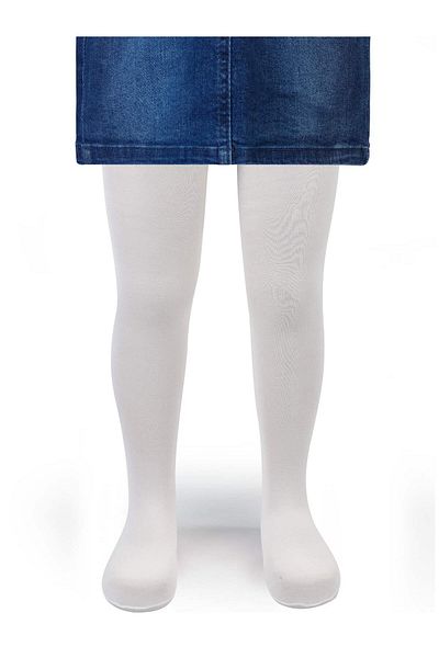 Civil Girls Girl's 2-12 Years Ecru Pantyhose Opaque 30 Denier Socks