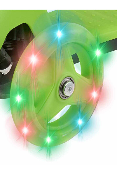 Evo Green Dino Mini Cruiser Scooter - 3 Wheels with Lights