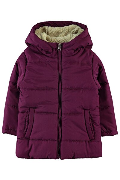 Civil Girls Kız Çocuk Kapüşonlu Mont 2-5 Yaş Mürdüm