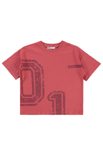 Civil Boys تي شيرت للأولاد 6-9 سنوات تي شيرت مرجاني