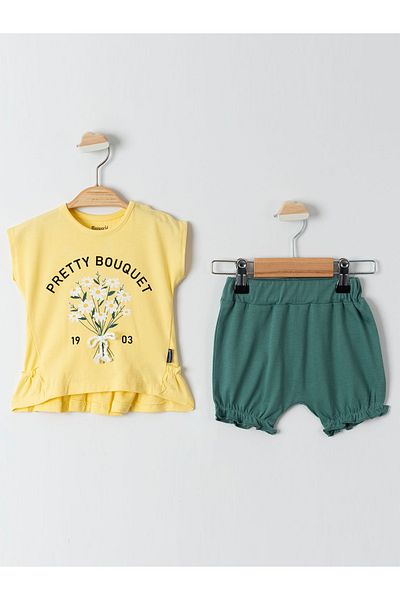 Miniworld 6-18 Months Baby Girl Yellow Suit Set