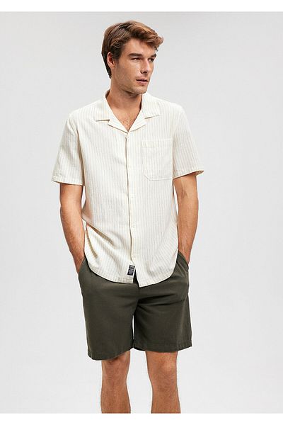 Mavi Beige Green Striped Shirt - Regular Fit0210869-71560
