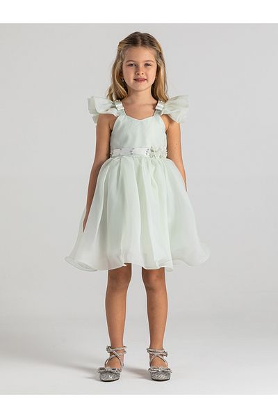 Civil Girls 6-9 Years Girl's Evening Dress - Light Green