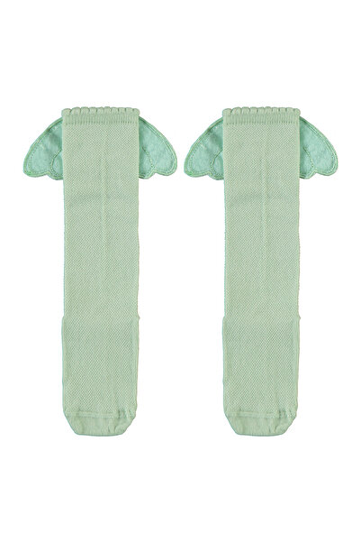 Katamino جوارب جولف للفتيات بعمر 0-5 سنوات - أخضر نعناعي مع أجنحة ملاك