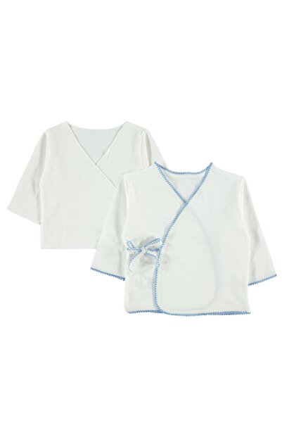 Civil Baby Blue Combed Cotton Newborn Bodysuit - Interior and Exterior Design