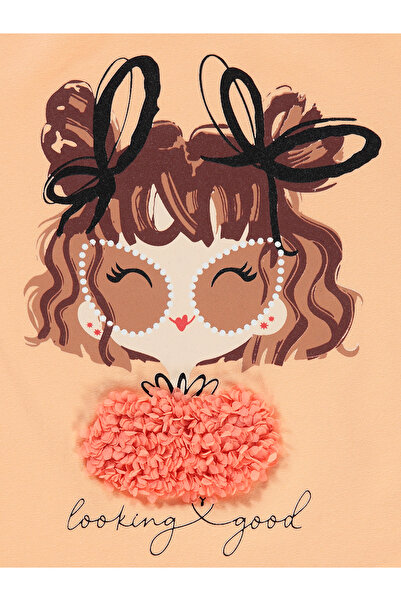 Civil Girls T-shirt dziewczęcy 6-9 lat, miękka brzoskwinia