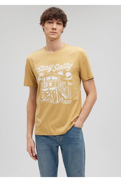 Mavi Yellow Printed Regular Fit T-Shirt -0612079-70211