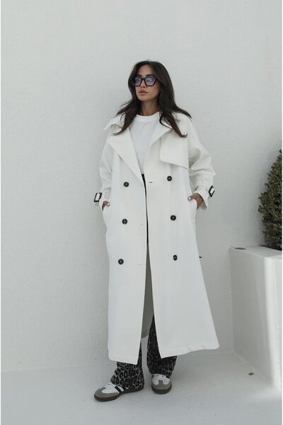 Havoş Тренчкот екрю з затяжками