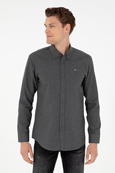 U.S. Polo Assn. Men's Anthracite Long Sleeve Shirt 50292290 -Vr006