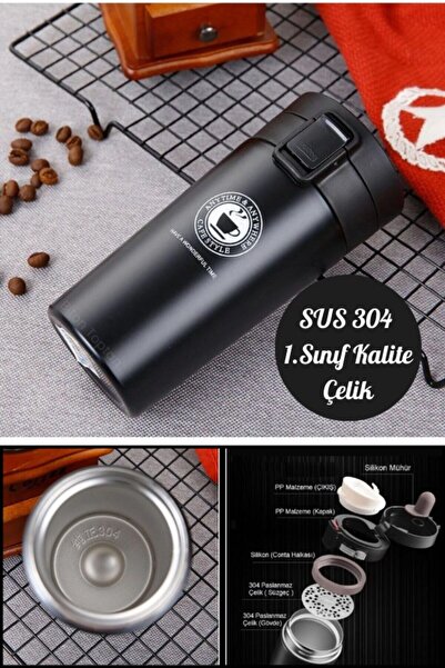 Deco Elit Mug Termos 12 Saat Sıcak Soğuk Filtreli Çift Katmanlı SUS 304 Çelik...