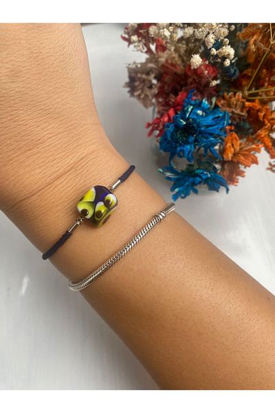 BAE ATOLYE Murano Glass Elevator Rope Bracelet - Gift Dress - Sweater Evil Eye Blue