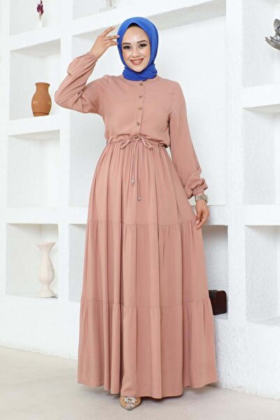 SGS Φόρεμα από βισκόζη PUDRA - Δαντέλα στη μέση