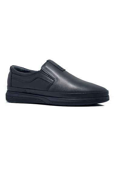 Berenni Berenni E831 Black Genuine Leather Comfort Casual Men's Shoes
