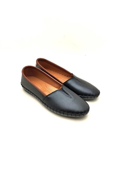 AYMODA AYAKKABI 302 Aymoda حذاء باليه تشريحي من الجلد الطبيعي