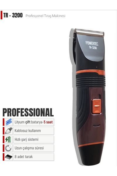 POWERTEC TR-3200 Profesyonel Tıraş Makinesi