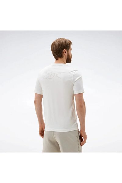 Reebok Ri Logo Mash up Tee Ecru Men's Short Sleeve T-Shirt