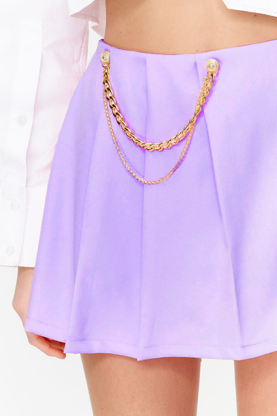 Trendyol Collection Šeříková sukně s řetízkem a záhybem TWOAW23SR00041