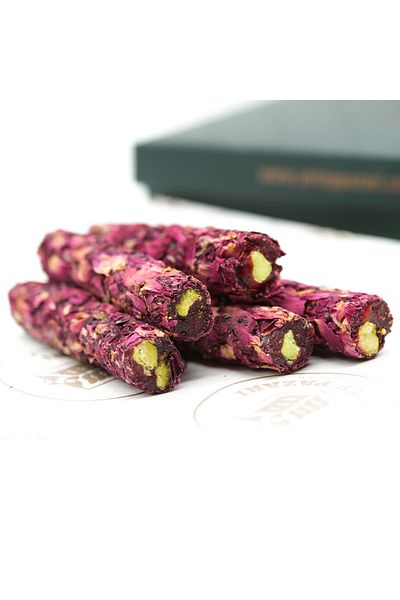 Antep Pazarı Turkish Delight-Rose Leafy Pistachio Wick Turkish Delight 350 Gr