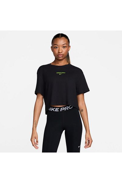Nike W Nk Df Pro Ss Crp Short Sleeve T-Shirt