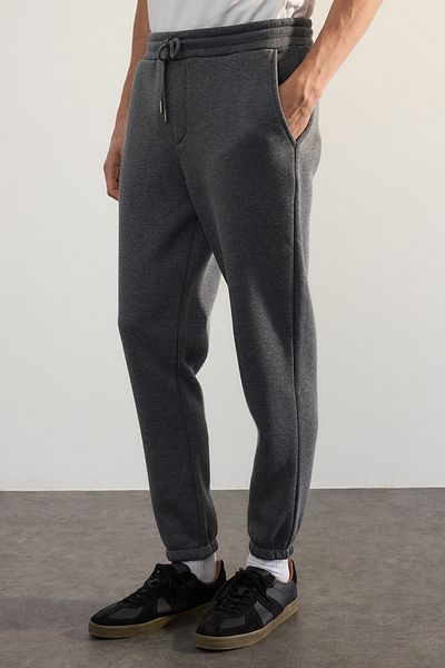 Trendyol Collection Anthrazit Melange Unisex Regular/Normal Cut Leg Elastic Inside Fleece Jogginghose TMNAW22EA0346