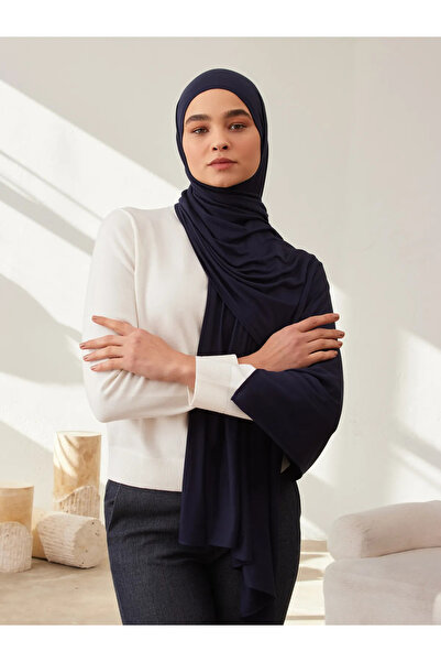 Femple Modest Μικρό σάλι ζέρσεϊ Premium |   Χρώμα: Μπλε ναυτικό |   Μέγεθος: 150x50 εκ |   χιτζάμπ