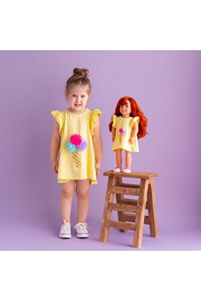 Isabel Abbey Bebeğim Ve Ben Elbise - Sarı Ice Cream