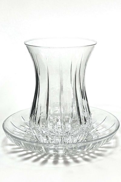 Jenisa Bakara Decor Cutting Tea Set Custom Made Aida Tea Cup Plate 12 Pieces 160ml