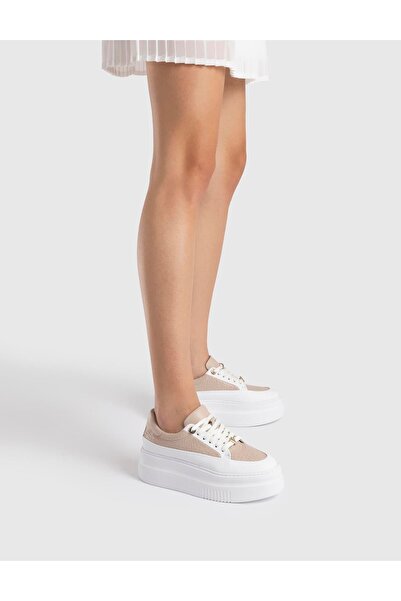 İLVİ Fien Hakiki Deri Kadın Vizon Spor Ayakkabı