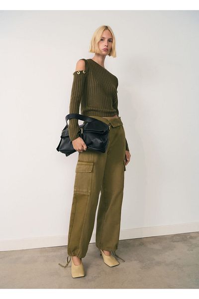 MANGO Woman Shoulder Buttoned Sweater