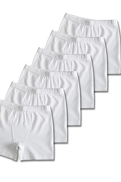 GizaKids Boy's Combed Cotton Boxer Briefs Underwear Set of 6