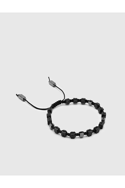 İLVİ Gaboron Men's Bracelet Black Natural Stone