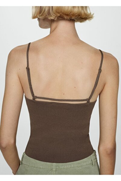 MANGO Woman Strappy Knitwear Blouse