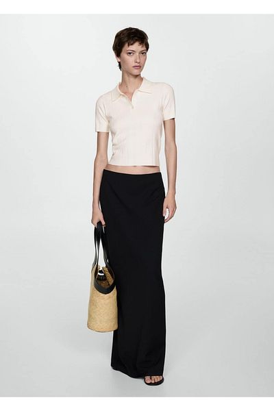 MANGO Woman Polo Neck T-Shirt
