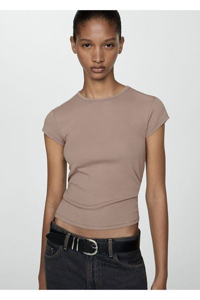 MANGO Woman Short-Sleeved Knitwear T-Shirt