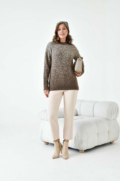 FTZ WOMEN Women's Transitional Sweater Brown 20942