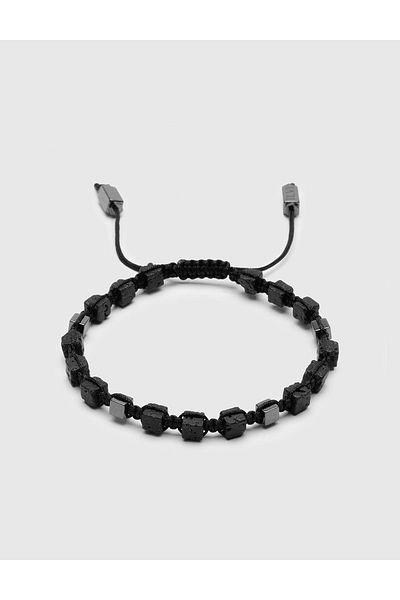 İLVİ Gaboron Men's Bracelet Black Natural Stone