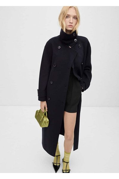 MANGO Woman Double-breasted wool coat