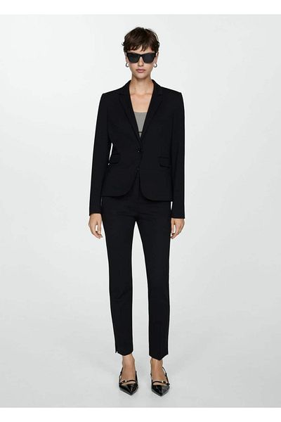 MANGO Woman Roman woven straight pants