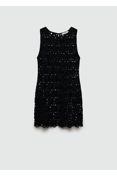 MANGO Woman Çiçekli dantel elbise