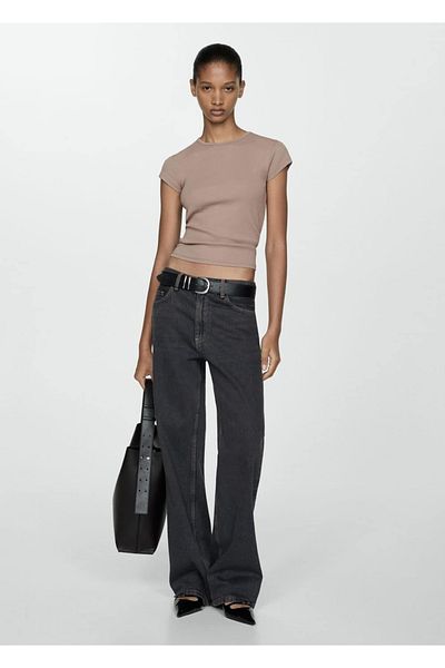 MANGO Woman Short-Sleeved Knitwear T-Shirt