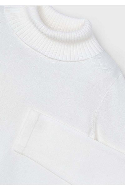MAYORAL Winter Girl's Turtleneck Knitted Sweater - Ecru