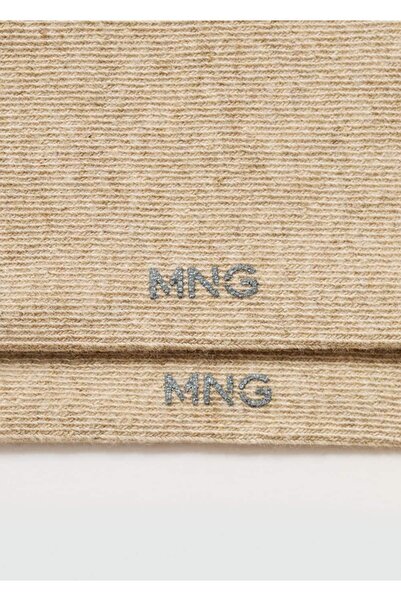 MANGO Man Kirpi işlemeli pamuklu çorap