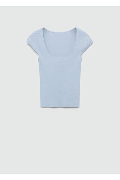 MANGO Woman Pulover din tricot cu nervuri