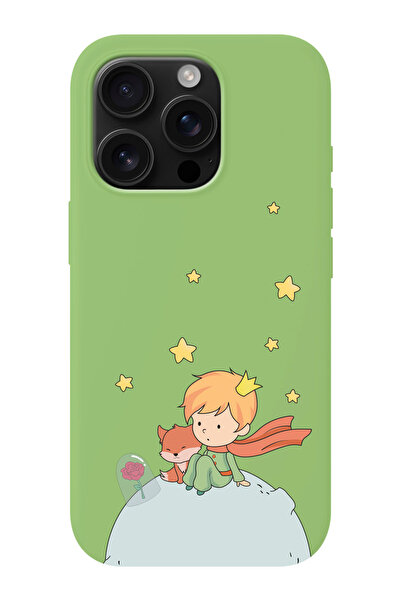 shoptocase iPhone 16 PRO MAX Uyumlu Küçük Prens Desenli İçi Süet Silikon Tele...