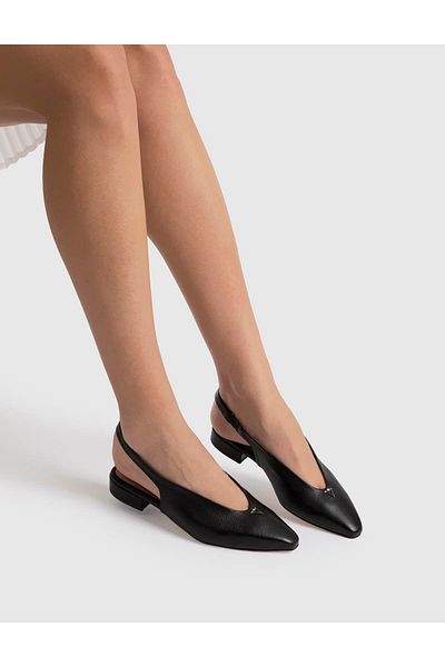 İLVİ Lowanna Genuine Floater Leather Women's Black Sandals