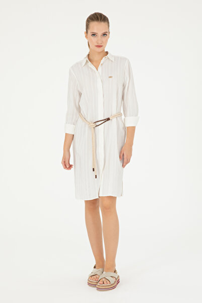 U.S. Polo Assn. Women's Ecru Mini Length Woven Dress 50288559-Vr019