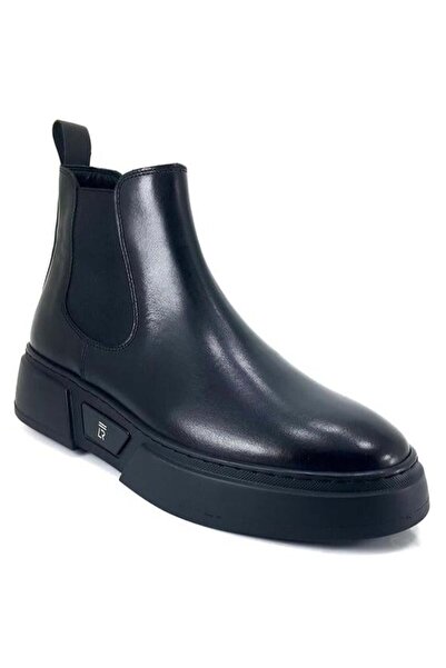 Libero 4857 Günlük HakikiDeri Fermuarlı Erkek Bot-Siyah