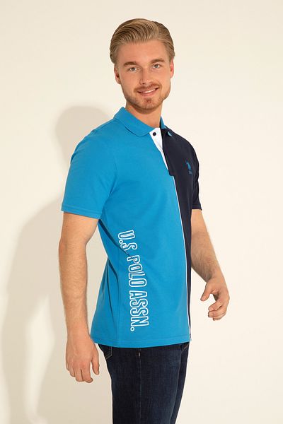 U.S. Polo Assn. تي شيرت ساكس بياقة بولو بقصة عادية للرجال 50288505 -vr045