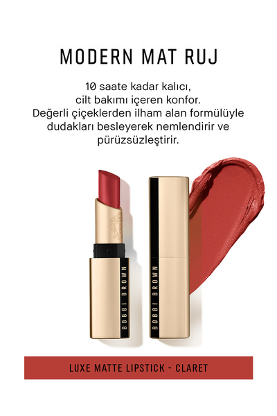 BOBBI BROWN 10 Saat Kalıcı Kremsi Luxe Mat Ruj - Claret 716170308852